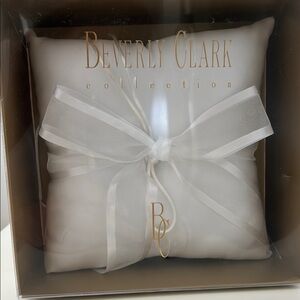 Beverly Clark Collection White ring bearer pillow “new”